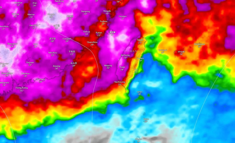 下週半個台灣紫爆。（圖／「台灣颱風論壇｜天氣特急」）