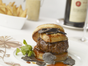 Seems like all things outrageous reside in Las Vegas. Fleur de Lys at Mandalay Bay was the brainchild behind this $5000 "Fleurburger 5000" creation. It features a juicy Kobe beef patty topped with a rich truffle sauce and served on a brioche truffle bun. And this burger comes with its own beverage, a bottle of 1990 Chateau Petrus, that is served in Ichendorf Brunello stemware that you get to keep.