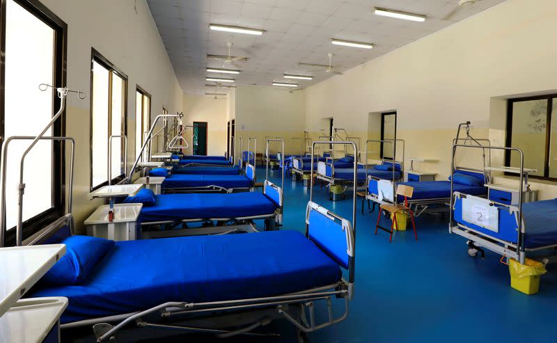 A general view shows an isolation facility prepared as part of measures to prevent the potential spread of coronavirus disease (COVID-19) at the Martini Hospital in Mogadishu