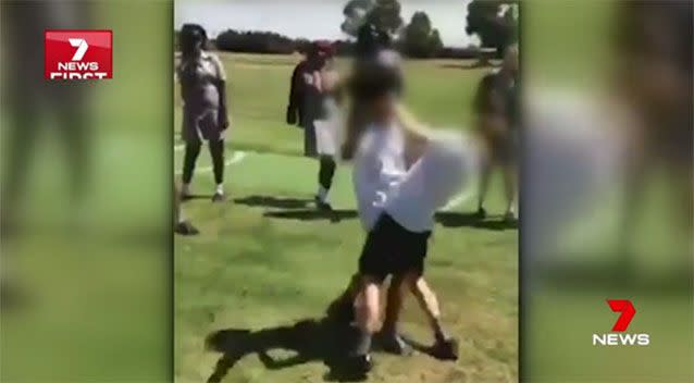 A Melbourne school is in damage control after shocking footage emerged of violent attacks by students. Source: 7 News