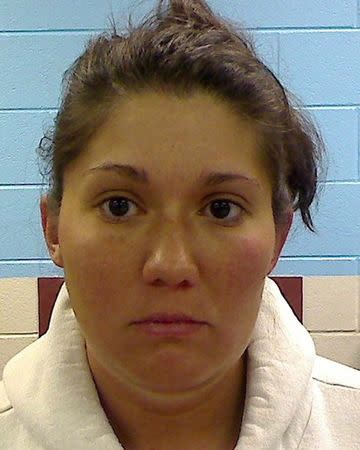 Jessica Mae Hardin is seen in a booking photo released by the Etowah County Sheriff's Office in Etowah County, Alabama on February 23, 2012. REUTERS/Etowah County Sheriff's Office/Handout