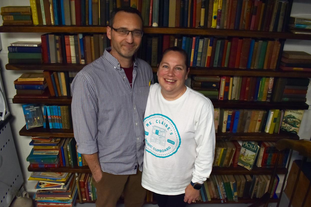 Walt and Claire Pahucki, owners of the Montgomery Book Exchange in Orange County.