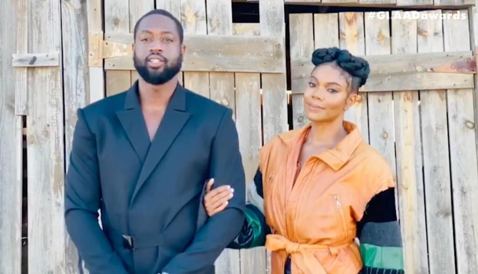 Dwyane Wade, Gabrielle Union, 2020 GLAAD Media Awards