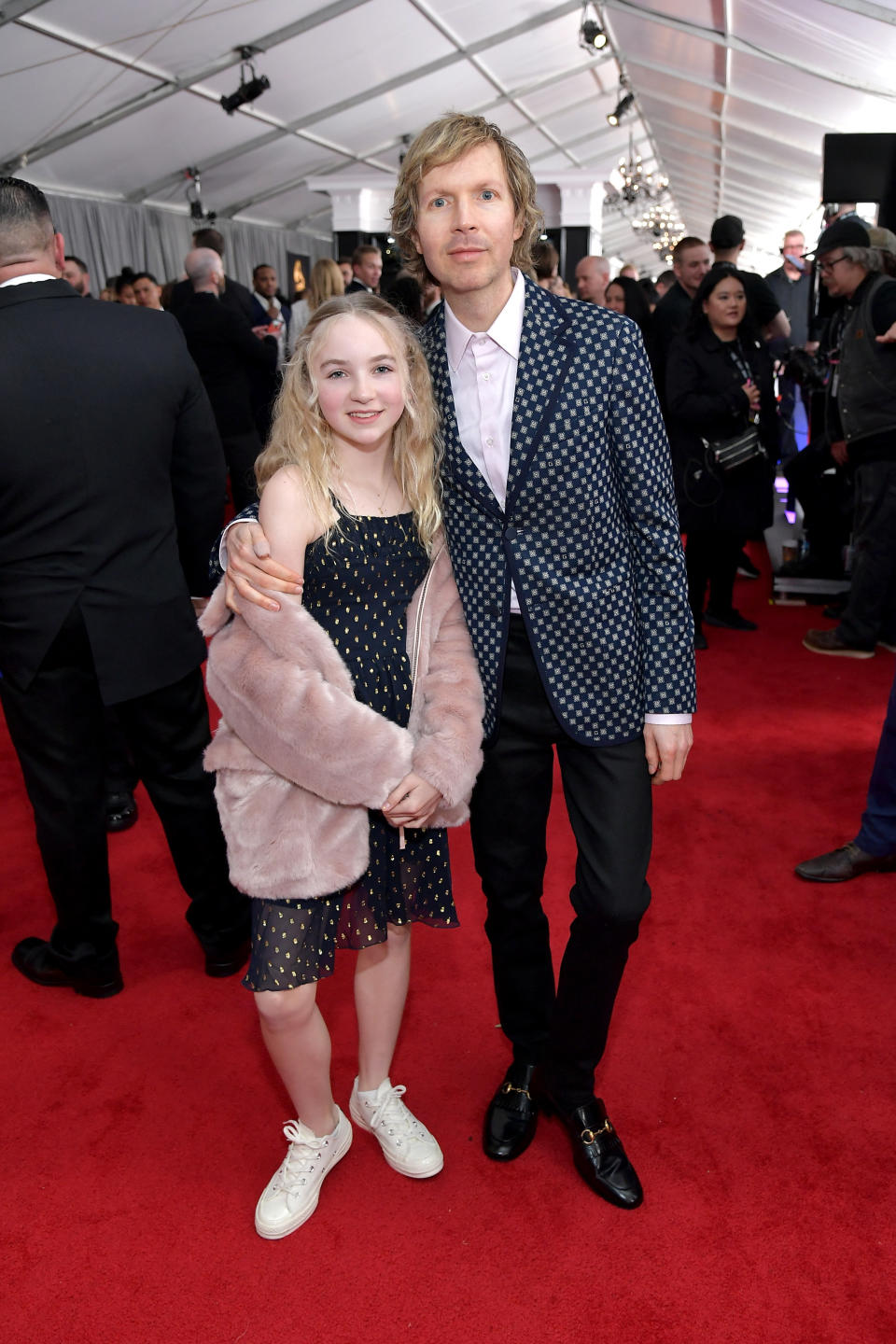 Beck with his 11-year-old daughter, Tuesday Hansen.&nbsp;