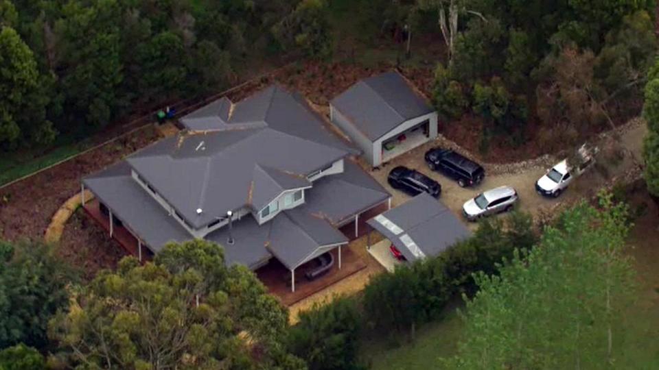 Supplied aerial images show Homicide Squad detectives raiding Erin Patterson’s Leongatha home, the site where the suspected toxic mushroom meal was served. She’s been arrested and is being questioned at Wonthaggi police station. Picture: Supplied via NCA NewsWire