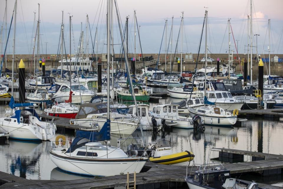 Boats tied up at Bangor Marina (Liam McBurney/PA) (PA Archive)