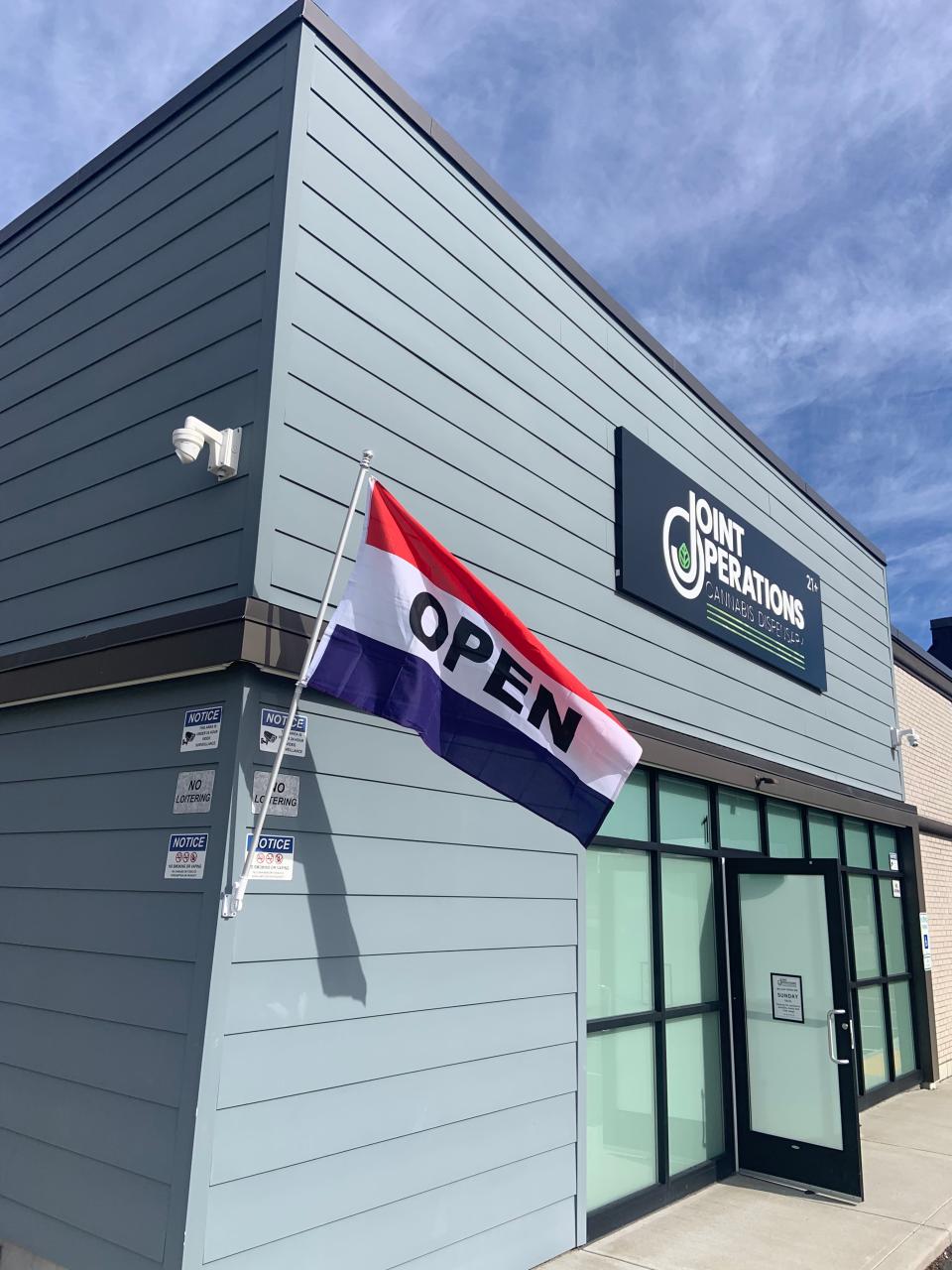 Joint Operations, a veterans-owned recreational marijuana dispensary, opened its third Massachusetts location in Timpany Crossroads in Gardner on Sunday, 4/21.