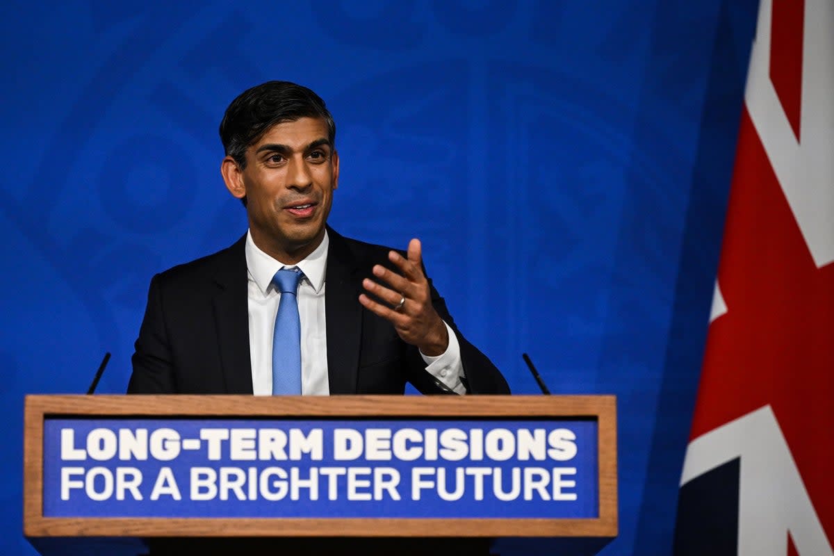 Rishi Sunak is facing criticism from his own party over the reported plans to delay (PA Wire)