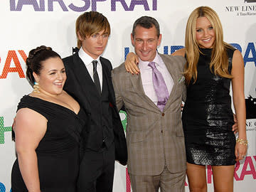 Nicole Blonsky , Zac Efron , Director Adam Shankman and Amanda Bynes at the New York premiere of New Line Cinemas' Hairspray