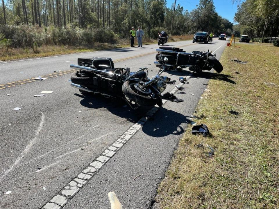 These Harley-Davidson motorcycles were involved in a fatal crash in Anthony on Tuesday