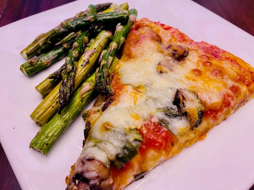 Use the sauce for pizza one night, served with roasted asparagus.