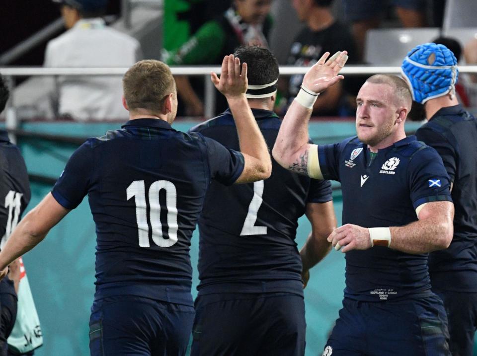 Scotland kept their knockout stage hopes alive with a comfortable win over Samoa: AFP/Getty Images