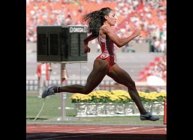 Florence Griffith-Joyner won three Olympic gold medals at the Seoul Games in 1988. 