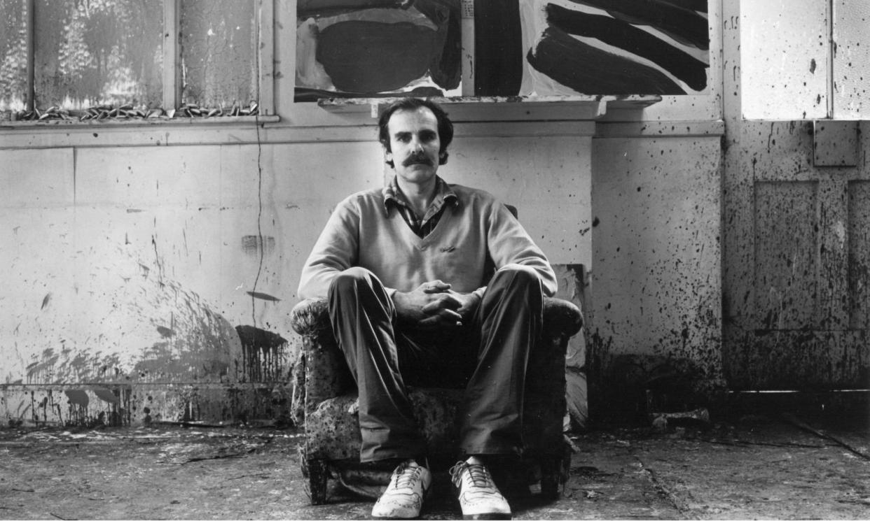 <span>The artist Alan Gouk in his studio in Chiswick, west London, in the 1980s. He was primarily influenced by American abstract expressionism</span><span>Photograph: none</span>