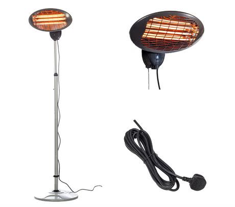 Pick a freestanding patio heater that can also be mounted on a wall