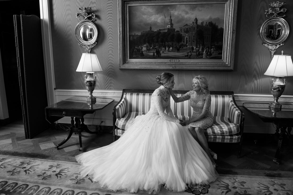 Naomi Biden with her grandmother, first lady Jill Biden, at the White House. (Photo: Norman Jean Roy/Vogue)