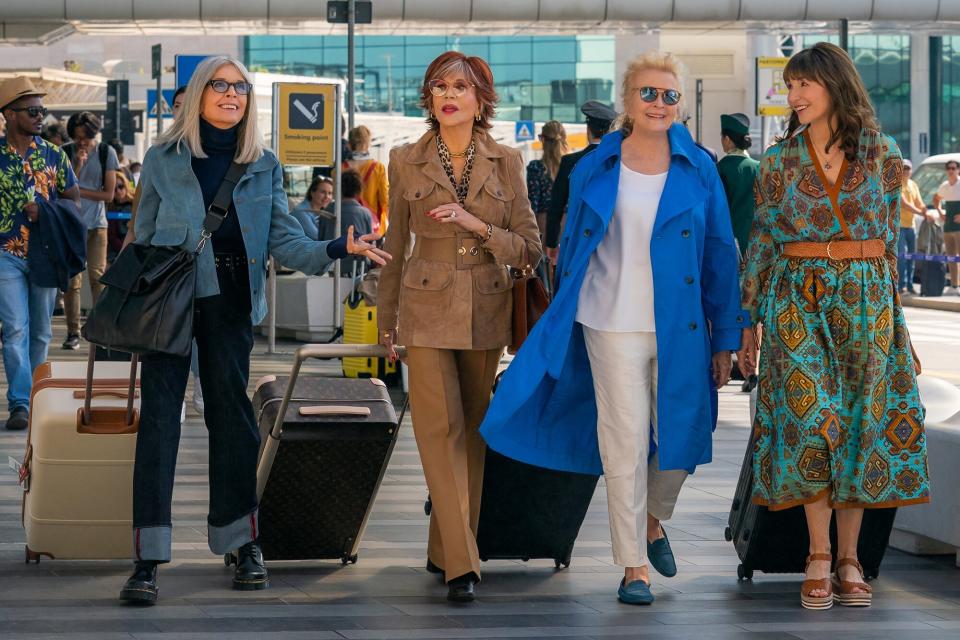 (l-r) Diane Keaton stars as Diane, Jane Fonda as Vivian, Candice Bergen as Sharon and Mary Steenburgen as Carol in BOOK CLUB 2, a Focus Features release.