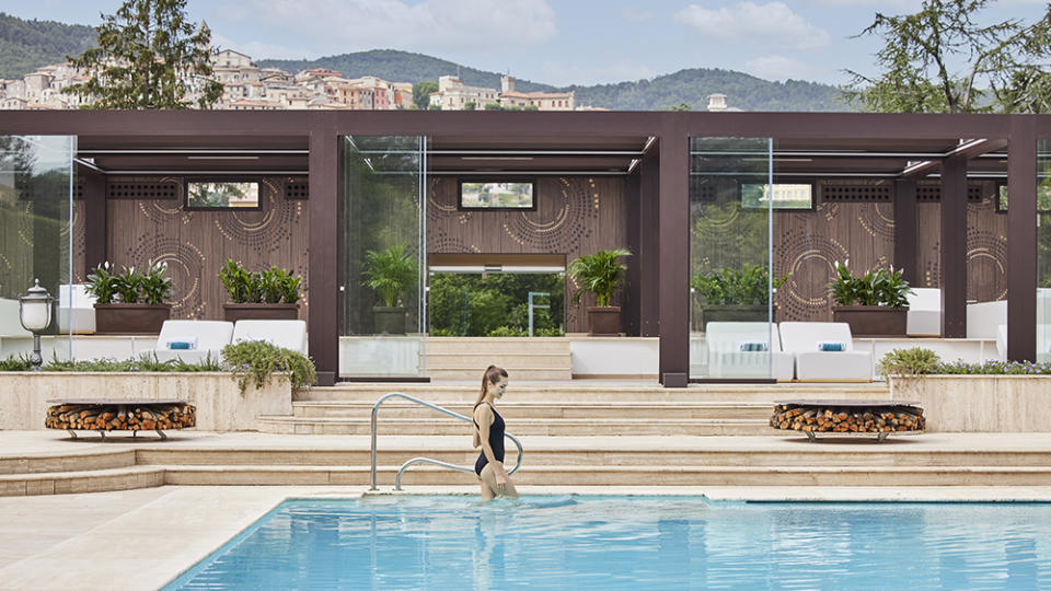 The pool area at the Palazzo Fiuggi - Credit: Tyso Sadlo