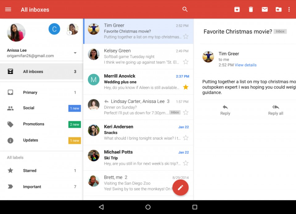 Gmail App 功能大更新: 擁有多個 email 帳戶的你等到了!