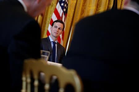 White House senior adviser Jared Kushner joins U.S. President Donald Trump for an event highlighting emerging technologies, in the East Room at the White House in Washington, U.S., June 22, 2017. REUTERS/Jonathan Ernst/Files