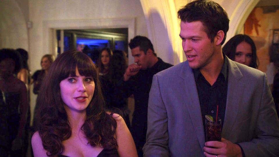 Zooey Deschanel and Clayton Kershaw on season three, episode 14 of "New Girl."