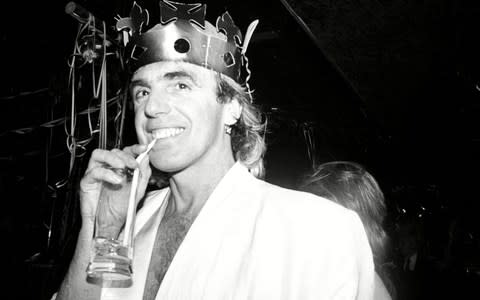 King of Clubs: Peter Stringfellow at a New Year's Ever party in 1983 - Credit: Alan Davidson/Silverhub/REX/Shutterstock 