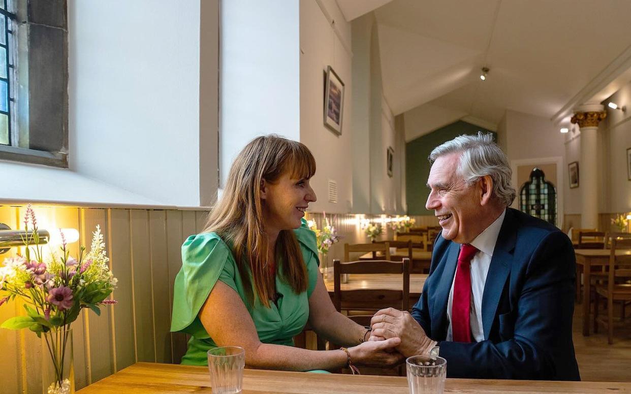 Angela Rayner and Gordon Brown