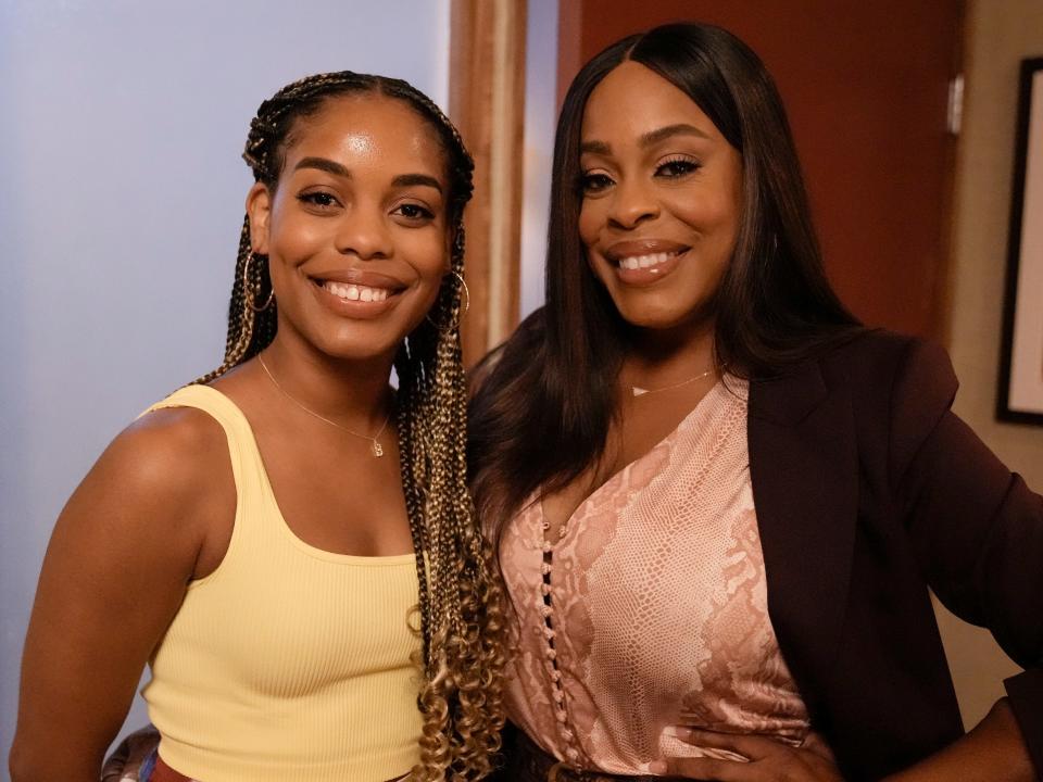 Dia Nash and Niecy Nash-Betts on the set of "The Rookie: Feds."