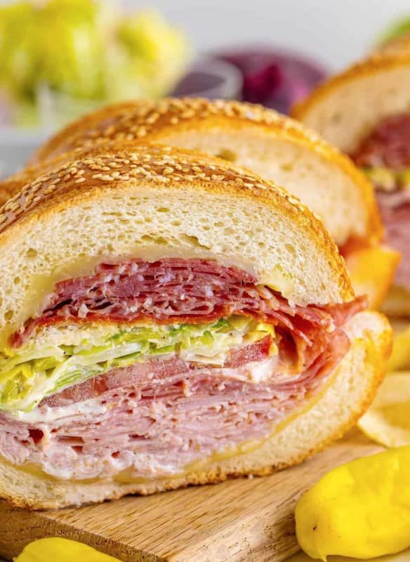 <p>The Country Cook</p><p>The grinder salad made famous on TikTok is the best topping for this grinder sandwich stacked with flavor.</p><p><strong>Get the recipe: <a href="https://www.thecountrycook.net/tik-tok-grinder-salad-sandwich/" rel="nofollow noopener" target="_blank" data-ylk="slk:Grinder Salad Sandwich;elm:context_link;itc:0;sec:content-canvas" class="link ">Grinder Salad Sandwich</a></strong></p>