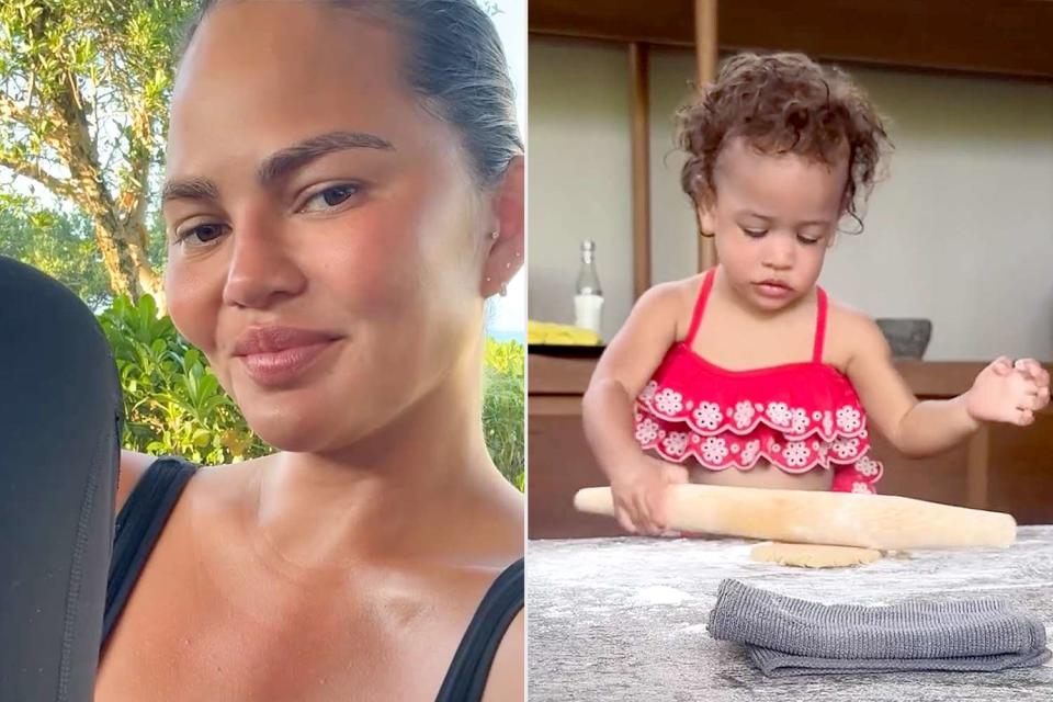 <p>Chrissy Teigen /Instagram</p> Chrissy Teigen and daughter Esti Maxine