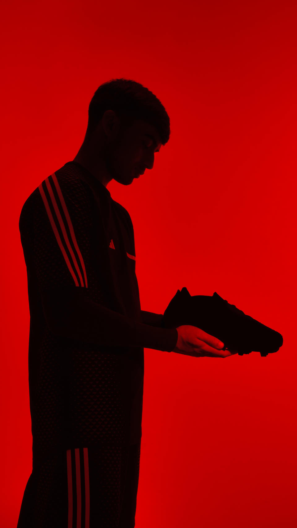 Soccer player Pedri fronting a campaign image for the Adidas and Prada latest drop entailing soccer shoes.