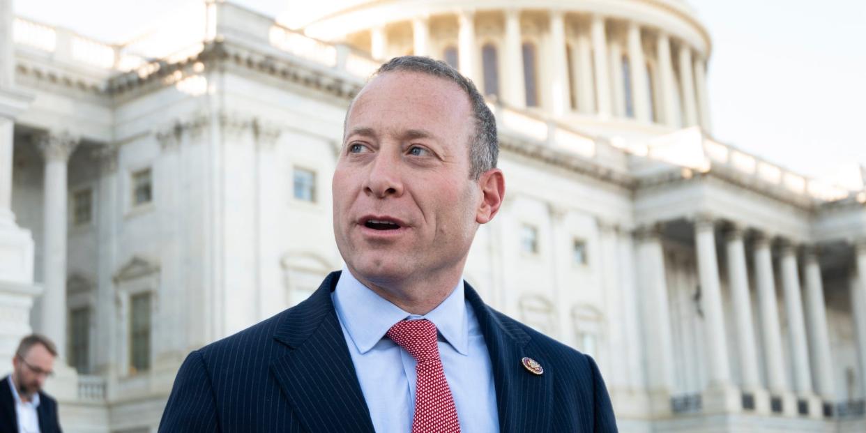 Democratic Rep. Josh Gottheimer of New Jersey outside the Capitol on October 21, 2021.