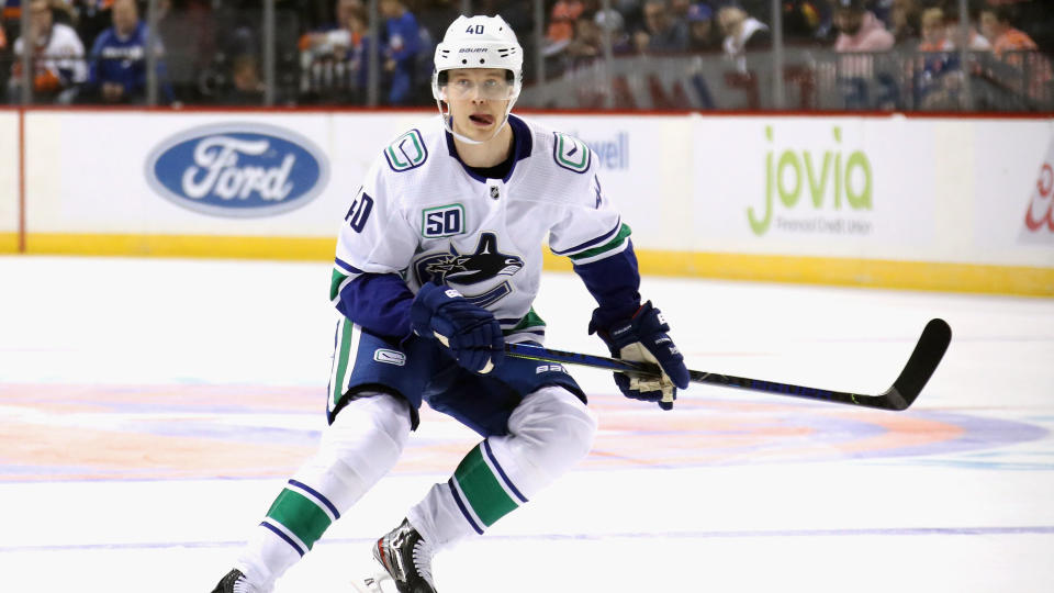 Vancouver Canucks star Elias Pettersson is growing frustrated with a number of dirty hits levied against him. (Bruce Bennett/Getty Images)