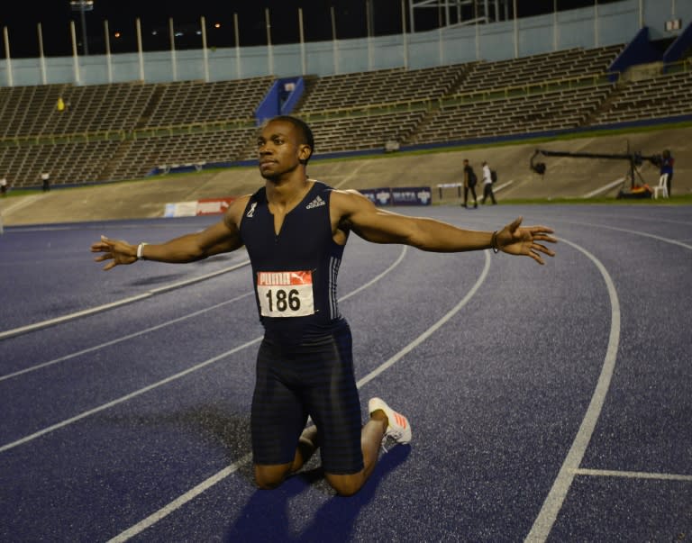 With Usain Bolt absent, Yohan Blake (pictured) dominated 200m field at the Jamaican national track and field championships, in Kingston, on June 24, 2017