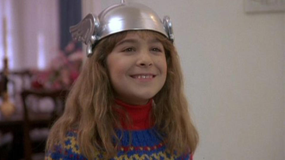 <p> Sure, Sarah gets herself in a jam on the edge of a skyscraper in downtown Chicago in <em>Adventures in Babysitting,</em> but she's also the one that convinces the mechanic played by a blonde Vincent D'Onofrio to help. In the movie, he may look like Thor, but at first, he's not interested in saving the kids, because they are short of a few bucks on the car repairs. Sarah offers up her favorite toy and he's so touched, he gives them the car. </p>