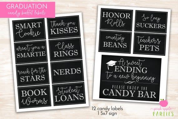 Graduation Candy Labels