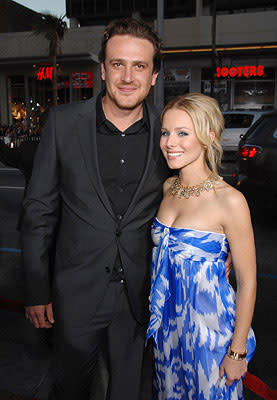 Kristen Bell and Jason Segel at the Los Angeles premiere of Universal Pictures' Forgetting Sarah Marshall