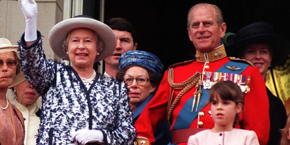 princess eugenie with the queen, prince philip