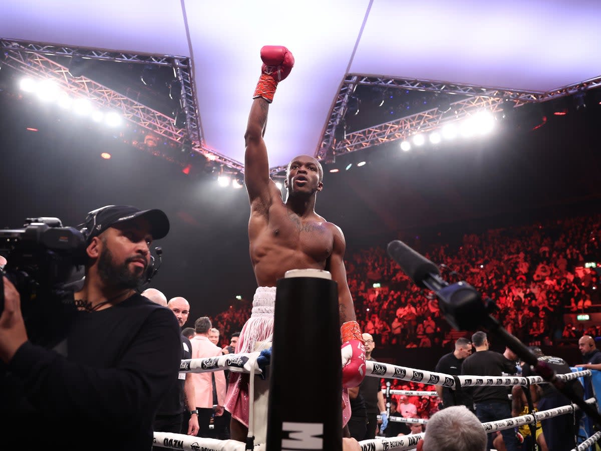 KSI after knocking out gamer FaZe Temperrr at Wembley Arena in January (Getty Images)