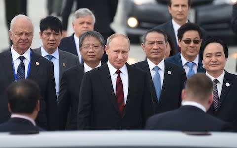 Vladimir Putin arrives in Vietnam on Friday for the Asia-Pacific Economic Cooperation forum.  - Credit: Ye Aung Thu/AFP/Getty Images