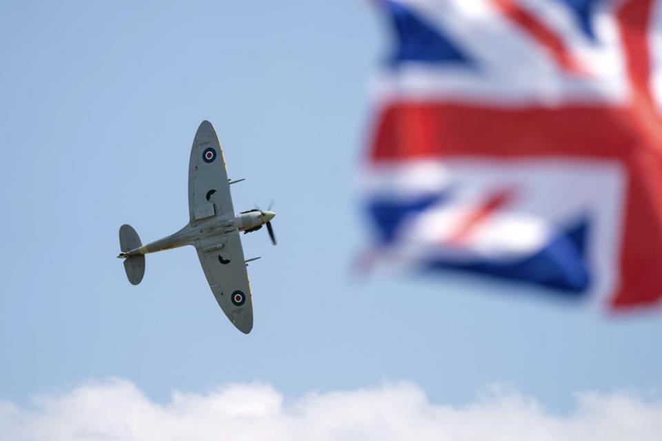 Supermarine Spitfires are often flown in World War Two memorial events (PA)