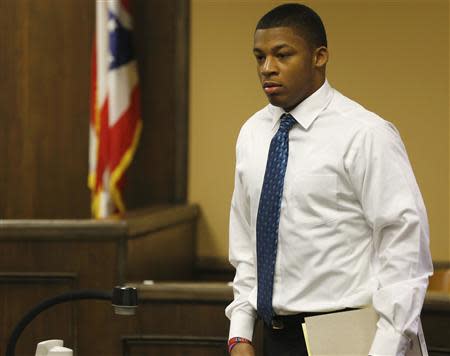 Ma'lik Richmond enters juvenile court in Steubenville, Ohio in this March 15, 2013 file photo. REUTERS/Keith Srakocic/Pool