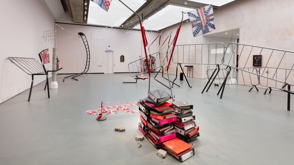 Darling’s installation shows British society in disarray, exploring themes of power and exclusion. - Angus Mill