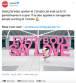 Zomato給予女性、跨性別者一年十天的生理假。（圖片來源／翻攝自Twitter）
