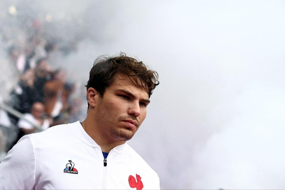 France’s scrum-half Antoine Dupont will pursue gold at the Olympics in sevens (AFP)