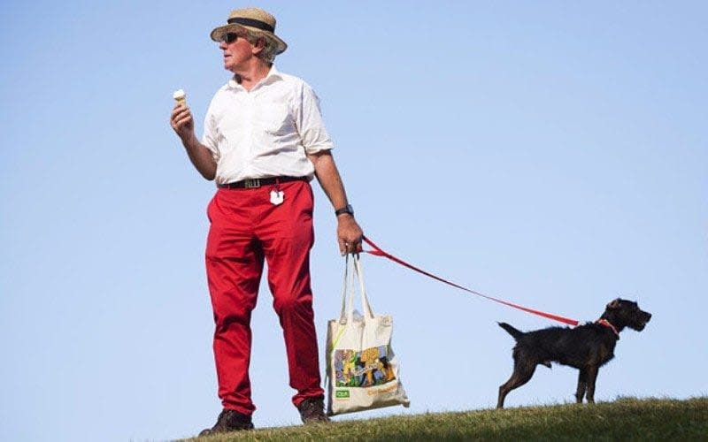 red trousers - Credit: Alamy