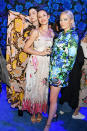 <p>Erin O'Connor, Olga Kurylenko and Pom Klementieff brighten the night at the Richard Quinn spring/summer 2022 fashion show and cocktail party at The Londoner Hotel on Sept. 21. </p>