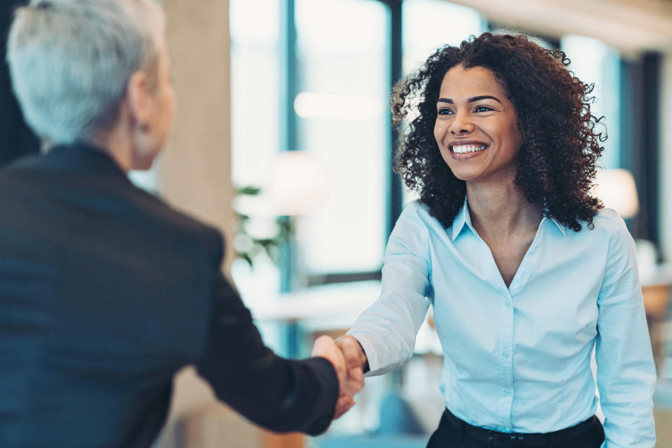 A young woman negotiating for a job offer