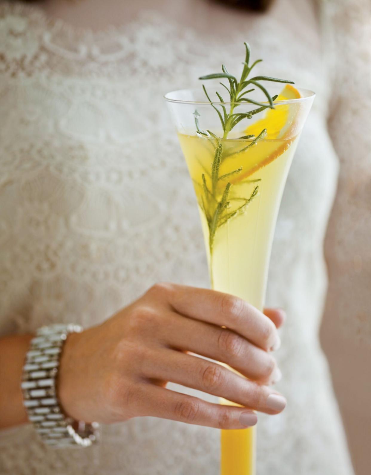 Woman Holding Champange Cocktail