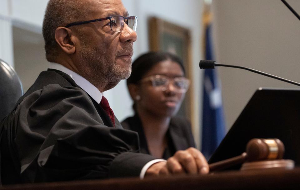 Judge Clifton Newman places his gavel down after sentencing Alex Murdaugh to life in prison at the Colleton County Courthouse in Walterboro on Friday, March 3, 2023 after he was found guilty on all four counts. Andrew J. Whitaker/The Post and Courier/Pool